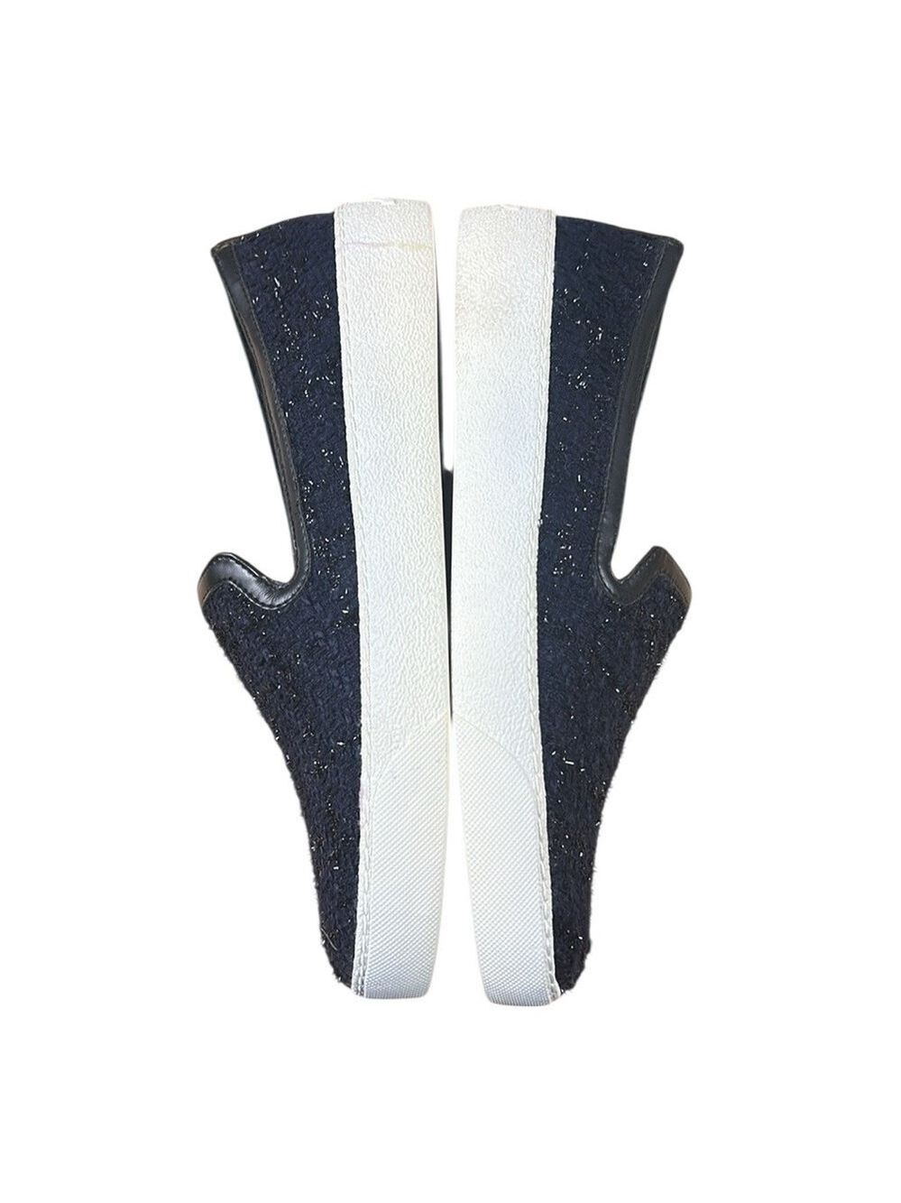 Sam Edelman Becker Navy/Black Boucle Slip-On Sneakers Size 9.5 - Picture 7 of 9